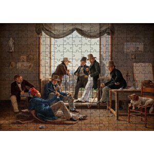 Danimarkalı Sanatçılar Roma'da Puzzle Yapboz Mdf Ahşap 255 Parça