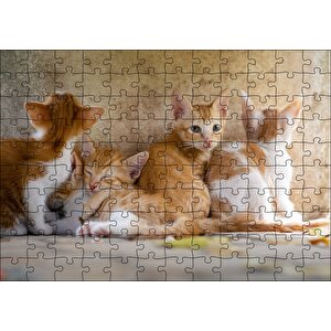 Sevimli Sarman Yavruları Puzzle Yapboz Mdf Ahşap 120 Parça