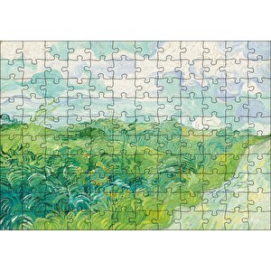 Cakapuzzle  Yeşil Buğday Tarlaları Vincent Van Gogh Puzzle Yapboz Mdf Ahşap