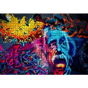 Einstein Graffiti Puzzle Yapboz Mdf Ahşap 1000 Parça