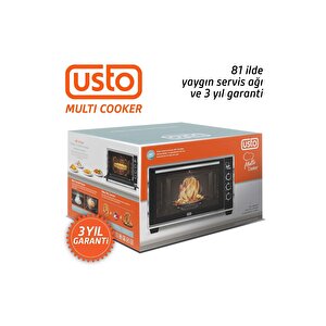 Usto 2105 Airfry Özellikli 50lt Multi Cooker Midi Fırın Beyaz