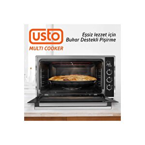 Usto 2115 Airfry Özellikli 50lt Multi Cooker Midi Fırın Siyah