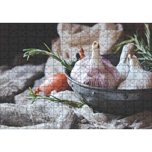 Tabakta Sarmısak Görseli Puzzle Yapboz Mdf Ahşap 255 Parça