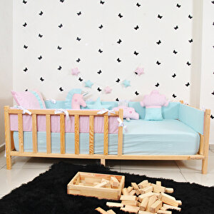 Montessori Yatak Çocuk Karyola Doğal Çam Karyola Nil 100x200 cm