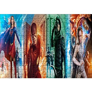 Legends Of Tomorrow Supergirl Flash Arrow Puzzle Yapboz Mdf Ahşap 255 Parça