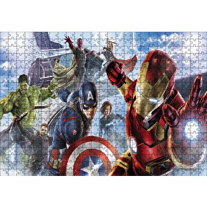 Avengers Captain America Tam Kadro Puzzle Yapboz Mdf Ahşap 500 Parça