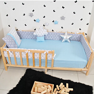 Montessori Yatak Çocuk Karyola Doğal Çam Karyola Nil 90x200 cm