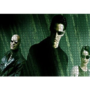 Cakapuzzle  The Matrix Neo Trinity Ve Morpheus Full Renkli Puzzle Yapboz Mdf Ahşap