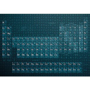 Periyodik Cetvel Yeşil Haki Arka Plan Puzzle Yapboz Mdf Ahşap 1000 Parça