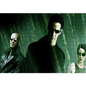 The Matrix Neo Trinity Ve Morpheus Full Renkli Puzzle Yapboz Mdf Ahşap 255 Parça