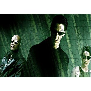 The Matrix Neo Trinity Ve Morpheus Full Renkli Puzzle Yapboz Mdf Ahşap 120 Parça