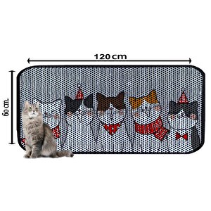 Desenli Kedi Kumu Paspası 60 X 120 Cm