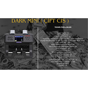 Dark Mi̇ni̇ Para Sayma Maki̇nası -10 Ülke