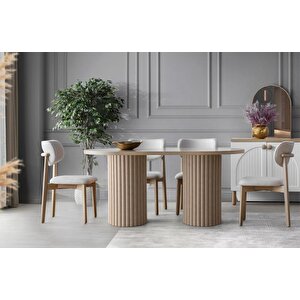 Majör Oval Yemek Masa Sandalye Takımı 90x170 Cm