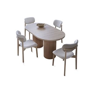 Majör Oval Yemek Masa Sandalye Takımı 90x170 Cm