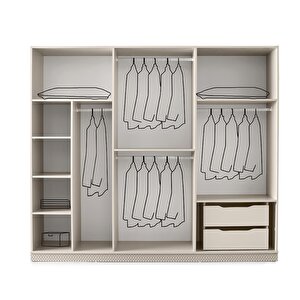 Marsi̇lya Mdf 6 Kapili Dolap
