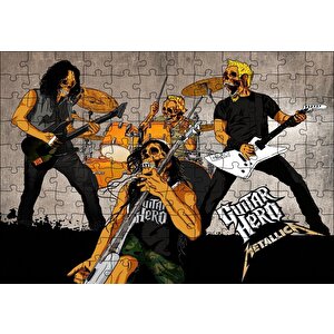 Metallica Guitar Hero Kuru Kafalar Puzzle Yapboz Mdf Ahşap 120 Parça