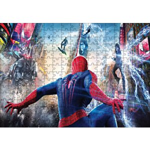 The Amazing Spider-man 2 Electro Rhino Puzzle Yapboz Mdf Ahşap 255 Parça