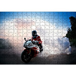 Racing Motorsiklet Patinaj Puzzle Yapboz Mdf Ahşap 255 Parça