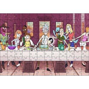 Son Akşam Rick Ve Morty Görseli Puzzle Yapboz Mdf Ahşap 120 Parça