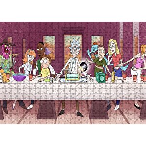 Son Akşam Rick Ve Morty Görseli Puzzle Yapboz Mdf Ahşap 500 Parça