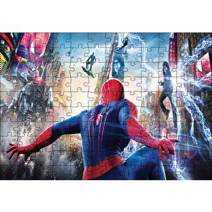 The Amazing Spider-man 2 Electro Rhino Puzzle Yapboz Mdf Ahşap 120 Parça
