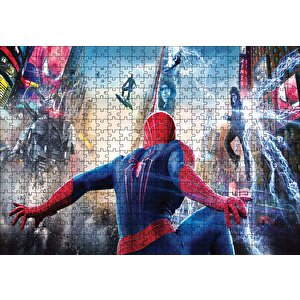 The Amazing Spider-man 2 Electro Rhino Puzzle Yapboz Mdf Ahşap 500 Parça