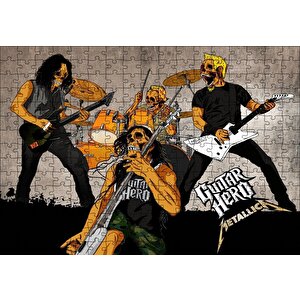 Metallica Guitar Hero Kuru Kafalar Puzzle Yapboz Mdf Ahşap 255 Parça