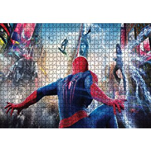 The Amazing Spider-man 2 Electro Rhino Puzzle Yapboz Mdf Ahşap 1000 Parça