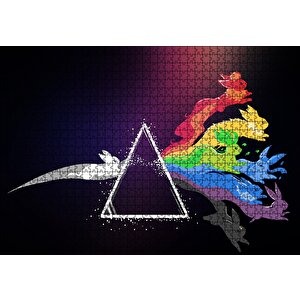 Pokemon Go Prizmatik Tavşanlar Puzzle Yapboz Mdf Ahşap 1000 Parça