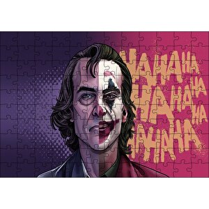 Joker Joaquin Phoenix Hahaha Karikatürize Puzzle Yapboz Mdf Ahşap 120 Parça