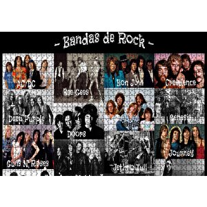 Cakapuzzle  Rock Grupları Puzzle Yapboz Mdf Ahşap