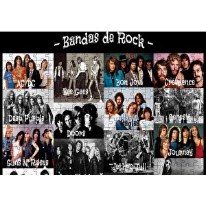 Rock Grupları Puzzle Yapboz Mdf Ahşap 255 Parça