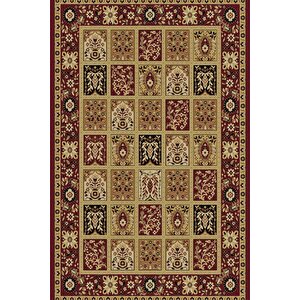 Klasik Kırmızı Salon&oturma Odası Yolluk&yatak Odası Dijital Baskılı Makinede Yıkanabilir Kaymaz Taban Saçaklı Halı Hk006 80x400 cm