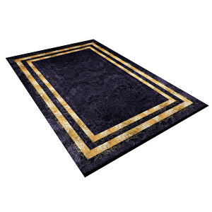Modern Mor Dijital Baskı Yıkanabilir Hipoalerjenik Kaymaz Taban Halı Yolluk 200x300 cm