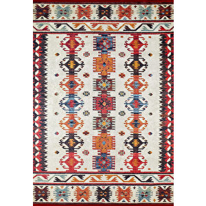 Modern Kırmızı Dijital Baskı Hipoalerjenik Kaymaz Taban Halı Yolluk Ha148 100x500 cm