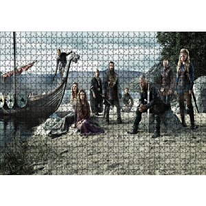 Vikingler Tüm Karakterler Puzzle Yapboz Mdf Ahşap 1000 Parça