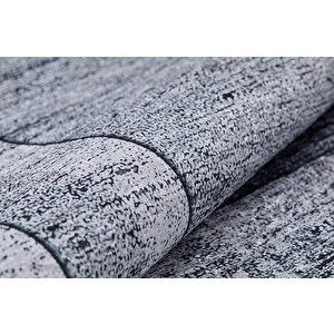 Modern Gri Dijital Baskı Yıkanabilir Hipoalerjenik Kaymaz Taban Halı Yolluk Ha037 240x280 cm