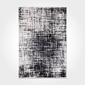 Modern Siyah Dijital Baskı Hipoalerjenik Kaymaz Taban Halı Yolluk 160x300 cm