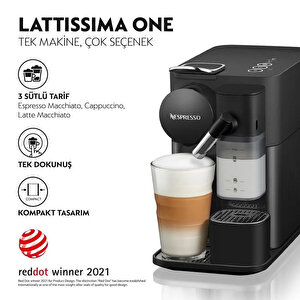 F121 Lattissima One Black Kapsüllü Kahve Makinesi