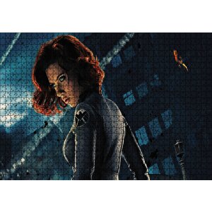 Scarlett Johansson Profil Puzzle Yapboz Mdf Ahşap 1000 Parça