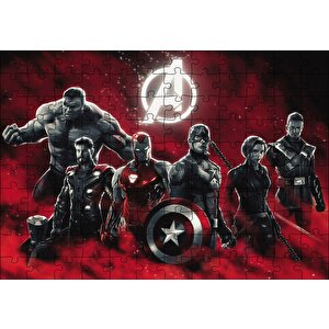 Avengers Superheroes Captain America Kahramanlar Puzzle Yapboz Mdf Ahşap 120 Parça