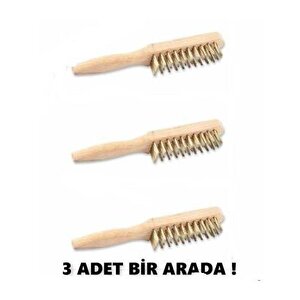 Tel Fırça Döküm Yüzey Mangal Izgara Tost Temizleyici 3 Adet