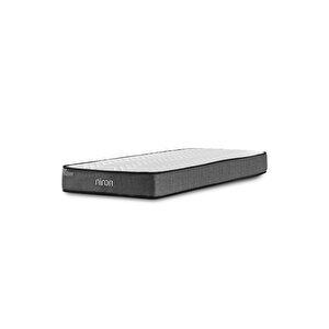 Silver Yatak Baza Başlık Seti 120x200 Tek Kişilik Full Ortopedik Yatak Gri Keten Baza Başlık