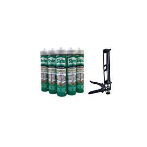 Sista Şeffaf Silikon 280 Ml X 5'li Set Plastik Silikon Tabancası