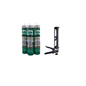Sista Şeffaf Silikon 280 Ml 3'lü Set Plastik Silikon Tabancası