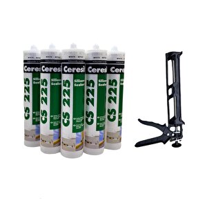 Ceresit Beyaz Silikon 280 Ml 5'li Set Plastik Silikon Tabancası