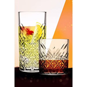 Timeless 8 Li Viski Kokteyl Bardak - Keyf Bardağı Seti 52790-52800