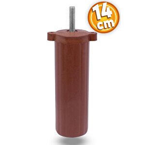 Mobilya Kanepe Baza Koltuk Destek Ayağı 14 Cm M8 Civata Ayarlı Kahverengi Ayak