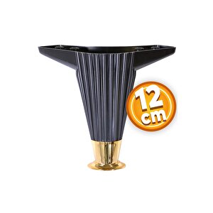 Mobilya Kanepe Masa Sehpa Ayağı 12 Cm Baza Ayak Siyah Gold
